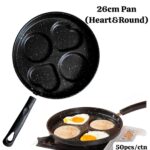 26cm 4 Hole Heart & Round Pan Nonstick Coated