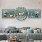 3 Piece Wall Frame with Clock
